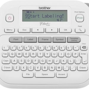 Brother P-Touch Label Maker, PTD220, Thermal, Inkless Printer for Home & Office Organization, Portable & Lightweight, QWERTY Keyboard, One-Touch Keys & 25 Pre-Set Label Templates Label Memory